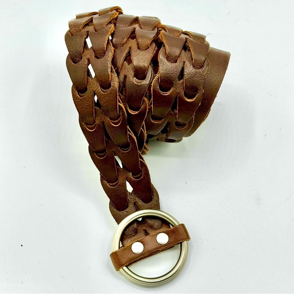 Candies Like New Italian Brown Leather Belt, L/XL